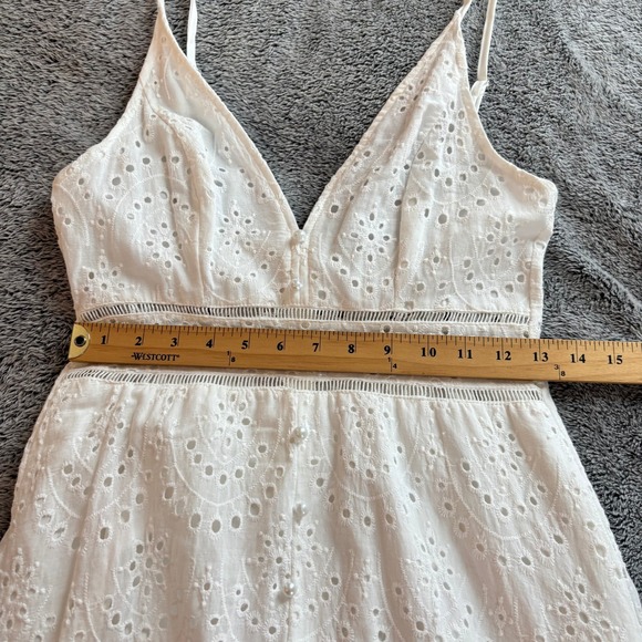 Simplee Eyelet Lace Maxi Dress XS Babydoll Coquette Cottagecore Romantic 19773 - Picture 11 of 12